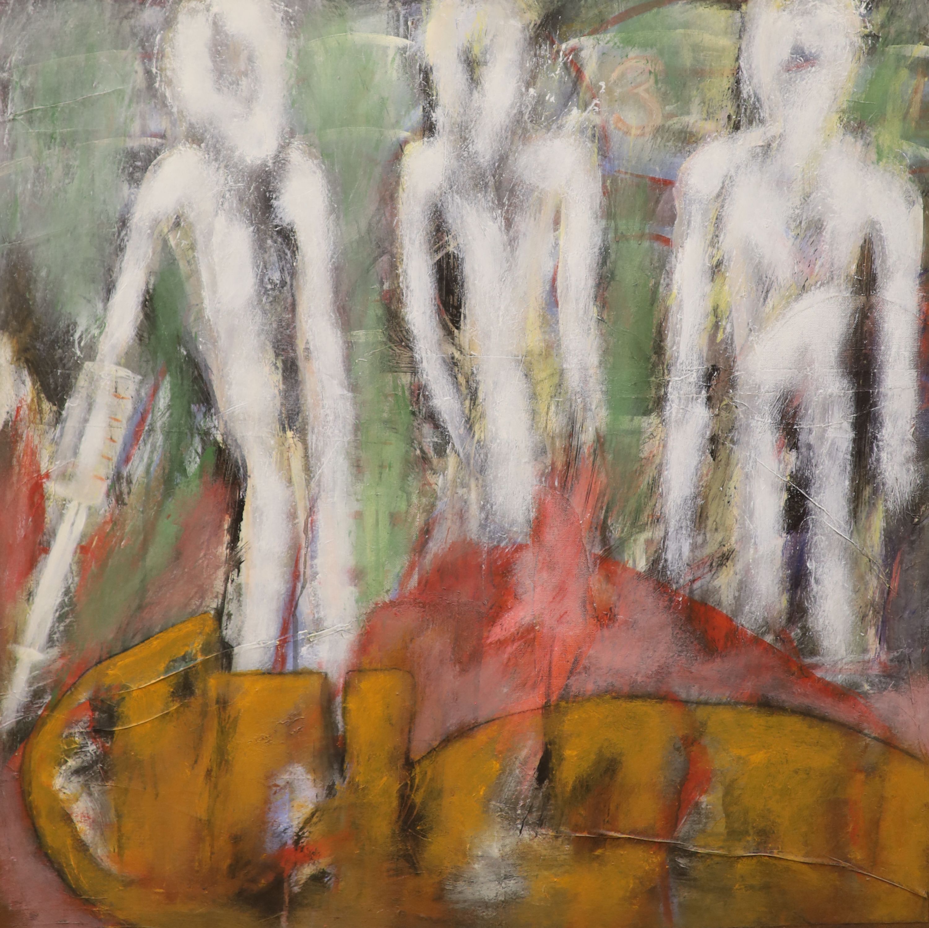 Muriel Ferstenberg (b.1966), oil on canvas, Untitled, 80 x 80cm